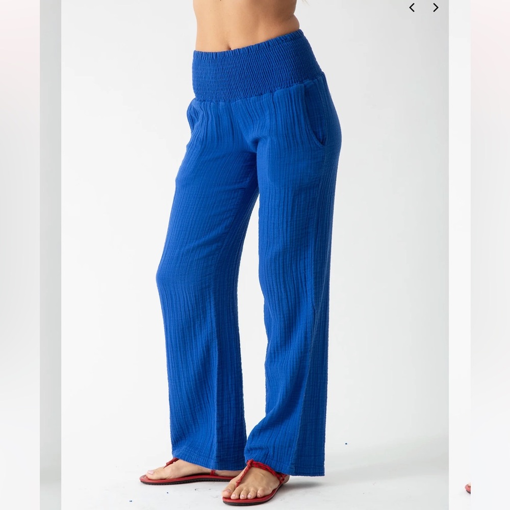 Electric & Rose beach gauze pant S in Royal